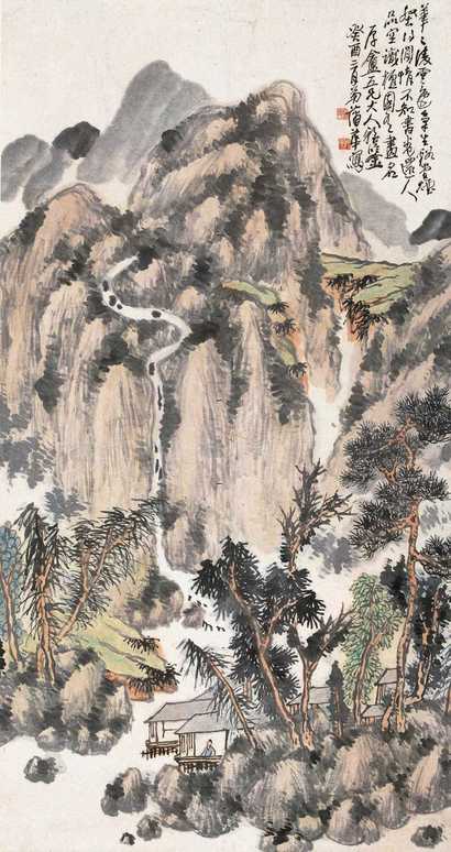 蒲华 山水 立轴